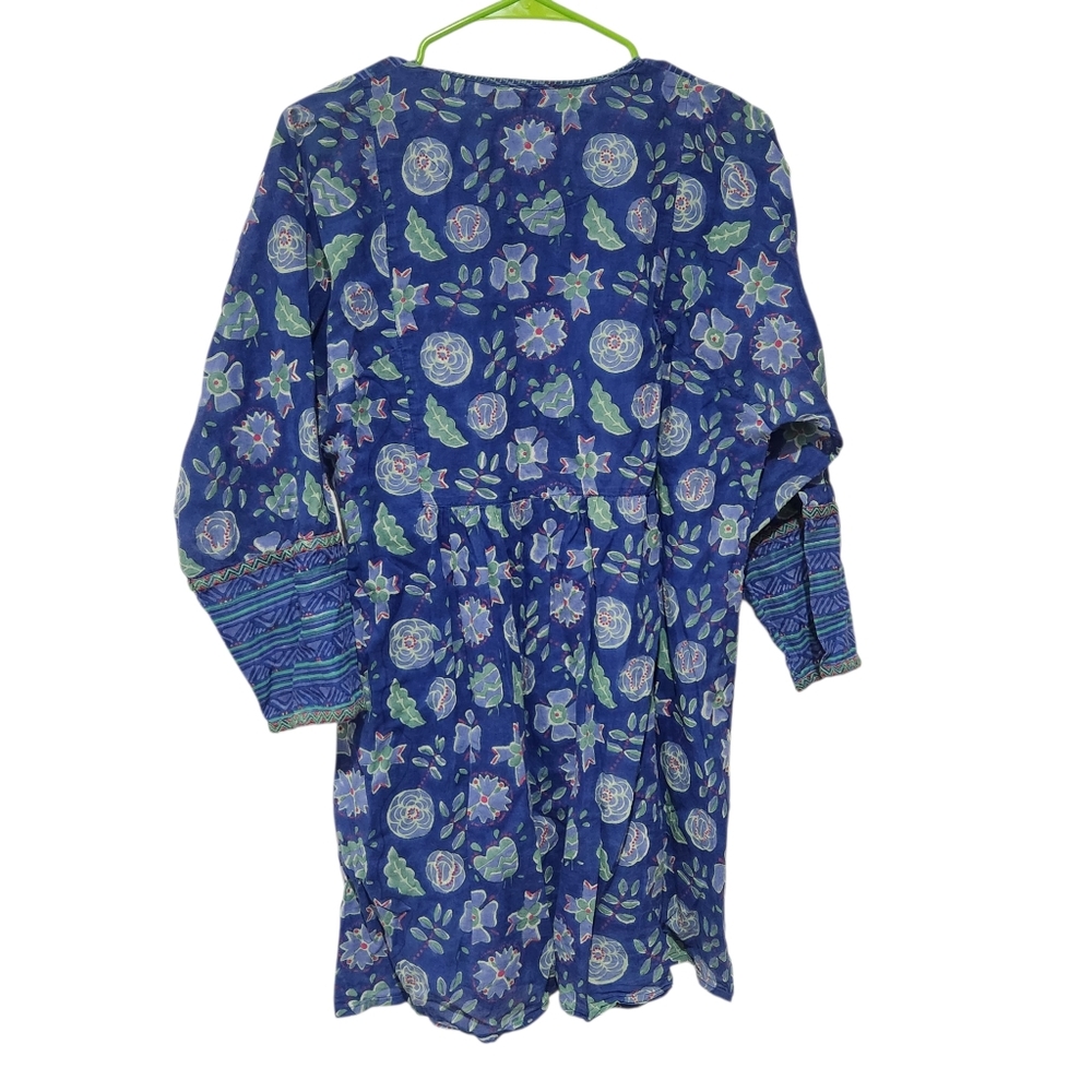 Gudrun Sjodén Artiste Blouse In Organic Cotton Blue Size M With Pockets - Picture 3 of 6